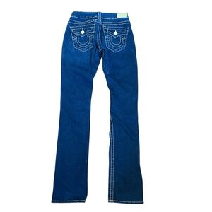 True Religion Women's Dark Blue Straight Leg Jeans Size 25